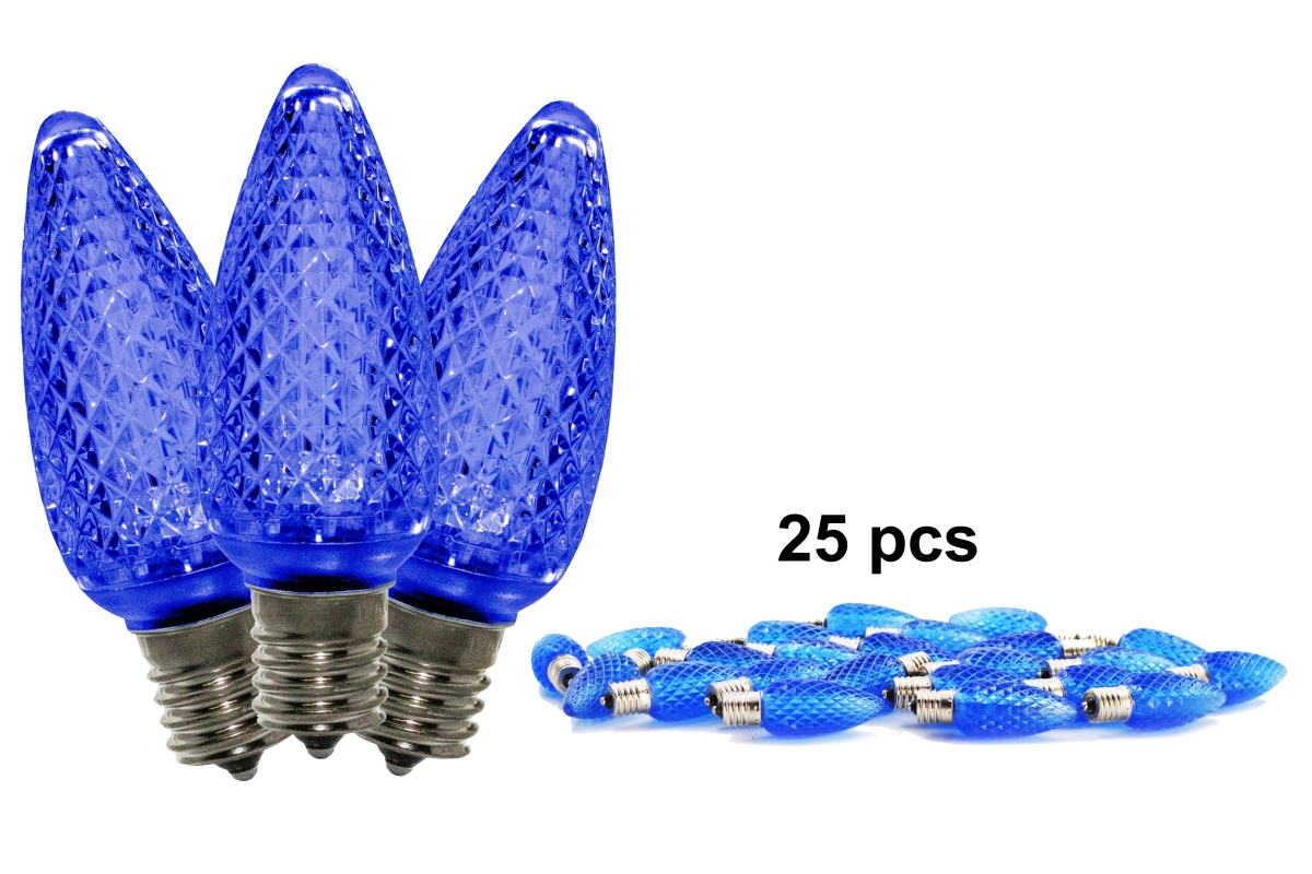 C9 SMD Dimmable Light Bulbs, Blue - Pack of 25