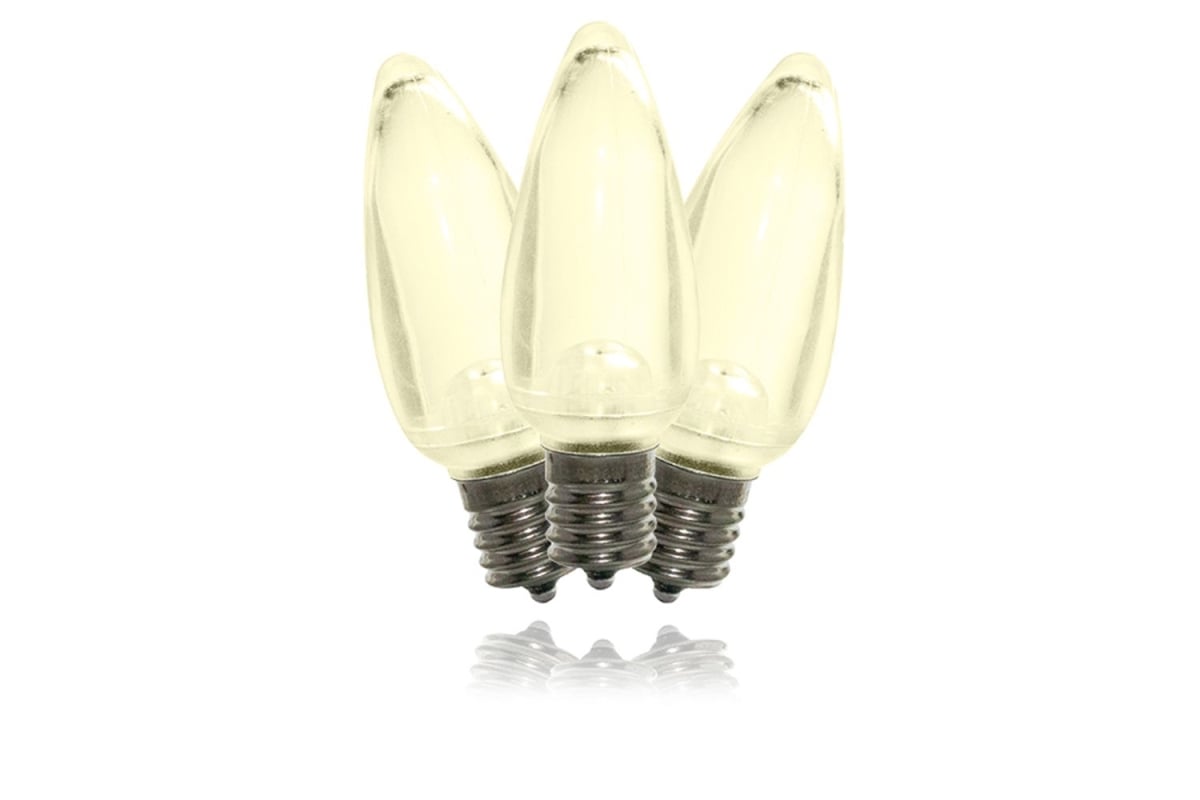 C9 Dimmable Smooth LED Retrofit Bulbs, Warm White - Pack of 25