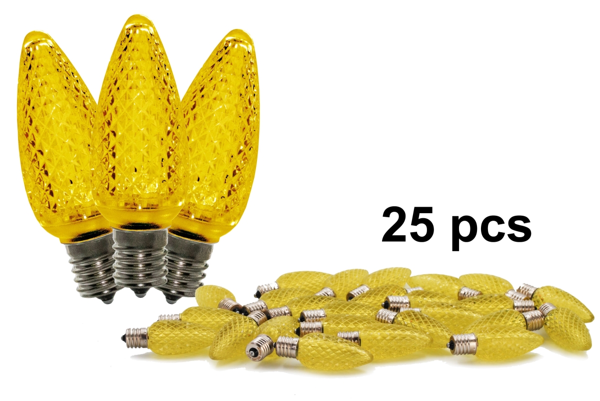 C9 SMD Dimmable Light Bulbs, Yellow - Pack of 25