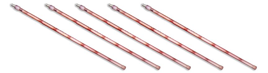 24 in. Icetubes Light, Burgundy - Pack of 5