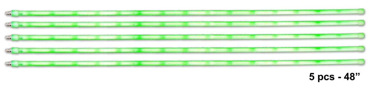 48 in. Icetubes Light, Green - Pack of 5