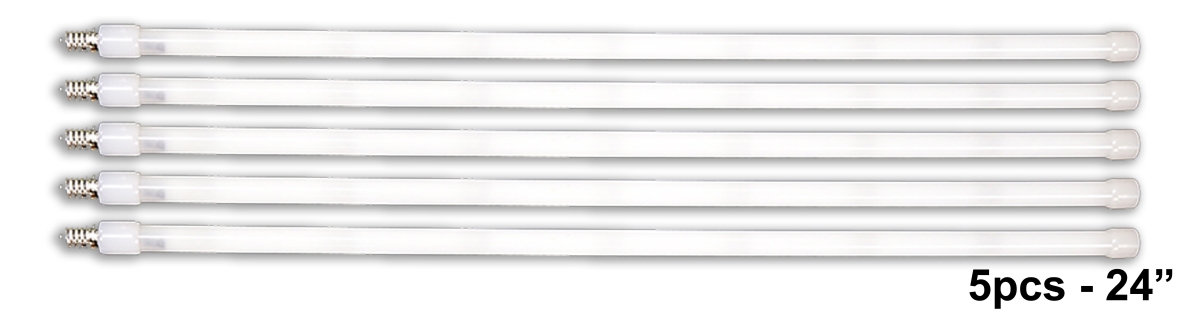 24 in. Icetubes Light, Pure White - Pack of 5