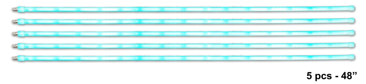 C9-ICETUBE-TL-04-5 48 in. Icetubes Light, Teal - Pack of 5