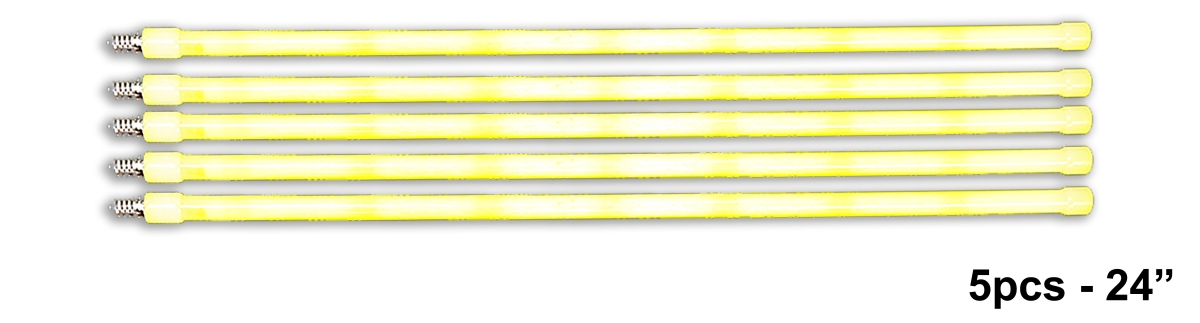 24 in. Icetubes Light, Yellow - Pack of 5