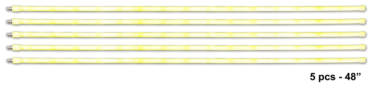 48 in. Icetubes Light, Yellow - Pack of 5