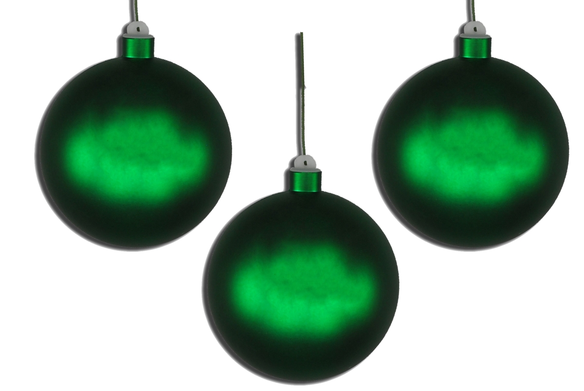 5.5 in. Matte Ball Ornament with Wire & UV Coating, Pack of 3