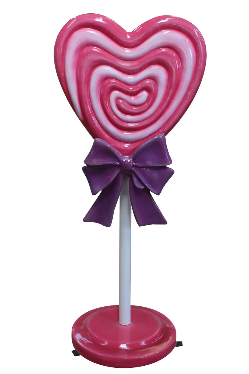 4 ft. Mini Heart Candy Tree with Base, Pink