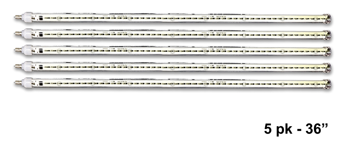 36 in. Snowfall Tubes Bulb, Warm White - Pack of 5