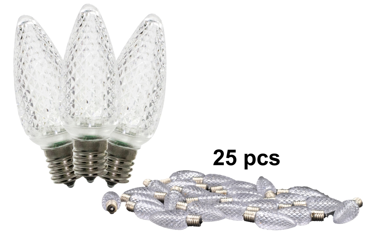 C9 Dimmable SMD LED Retrofit Bulbs, Cool White - Pack of 25