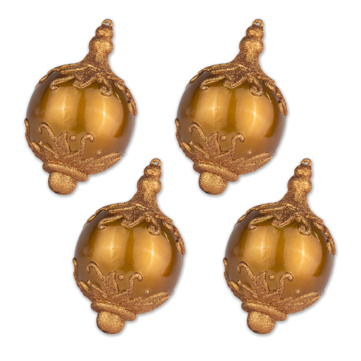 4 in. Finial Ornament, Copper - Pack of 4