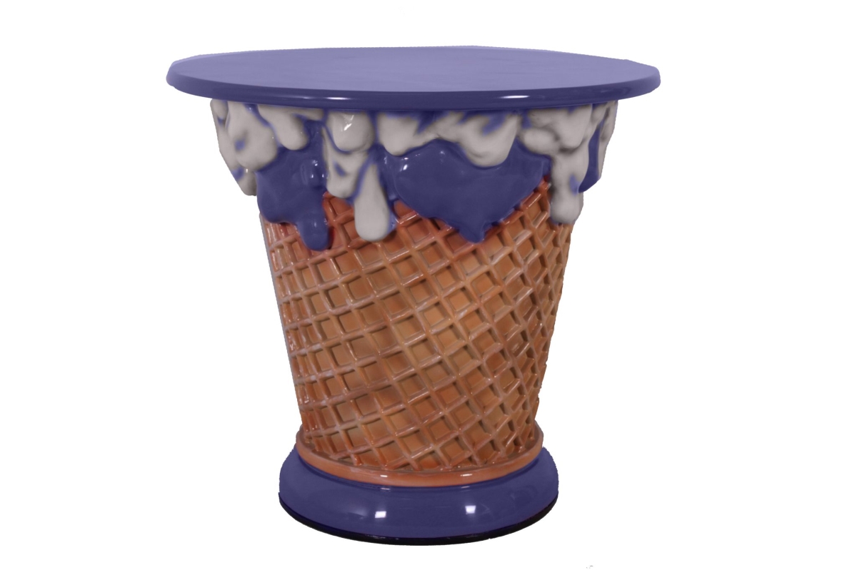 32.75 in. Ice Cream Sundae Table, Blue