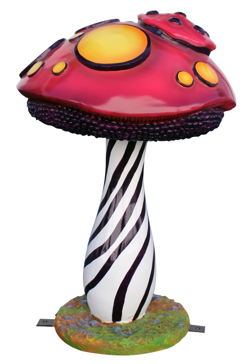 2 ft. Stripped Mushroom Figurine