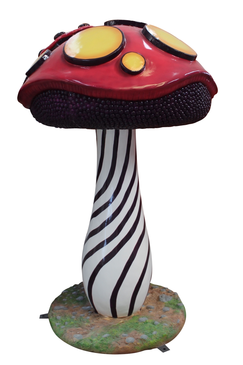 4 ft. Stripped Mushroom Figurine