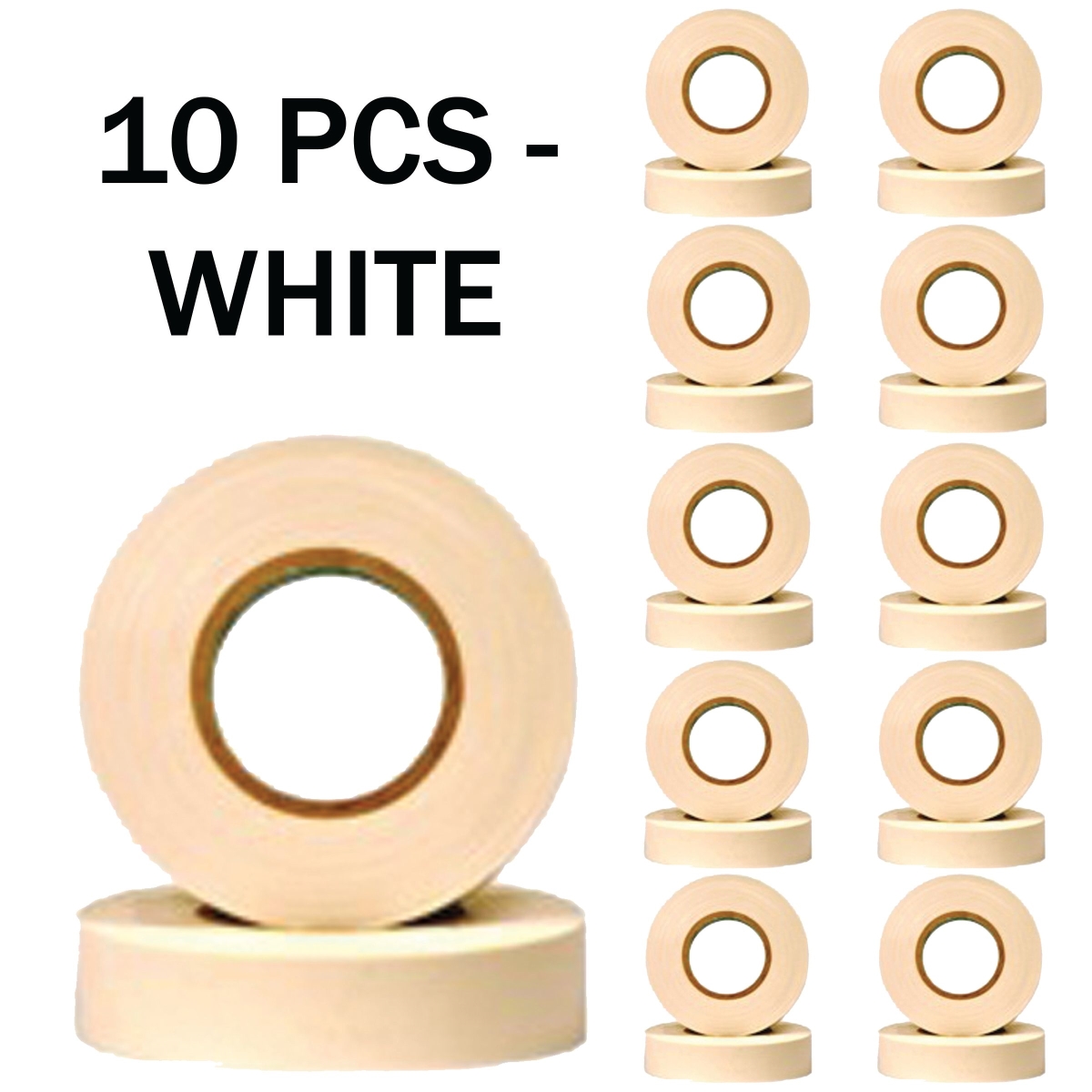 Electrical Tape, White - Pack of 10