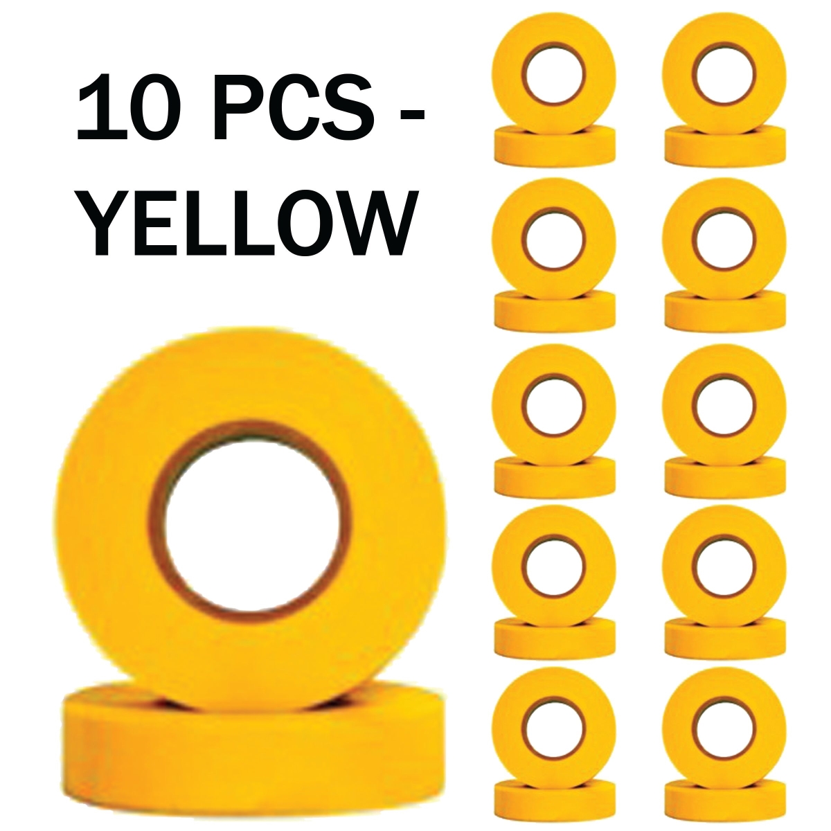 Electrical Tape, Yellow - Pack of 10