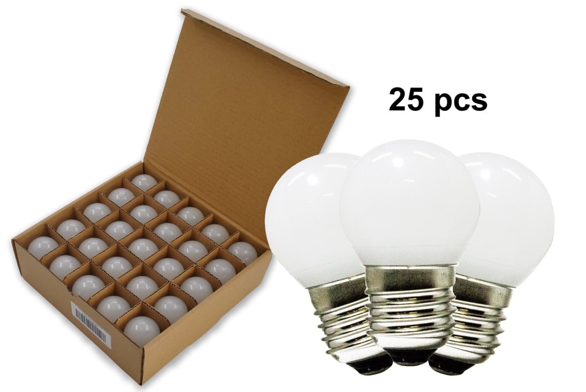 G40 Frosted Replacement Bulbs, Cool White - Pack of 25