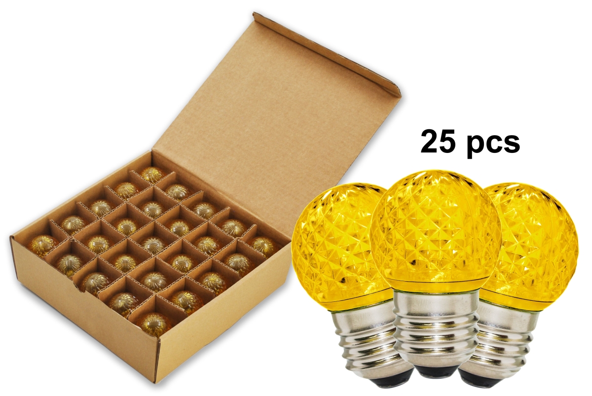 G40 Non-Dimmable Commercial Retrofit Bulbs with E26 Base, Gold - Pack of 25