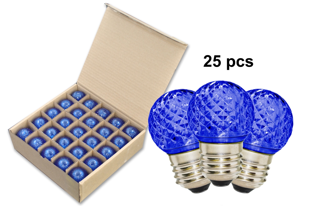 G40 SMD Commercial Retrofit Bulbs with E26 Base, Blue - Pack of 25