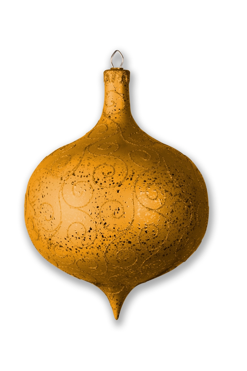 300 mm x 12 in. Onion Ornament, Gold