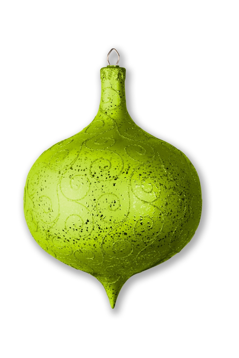 300 mm x 12 in. Onion Ornament, Lime Green