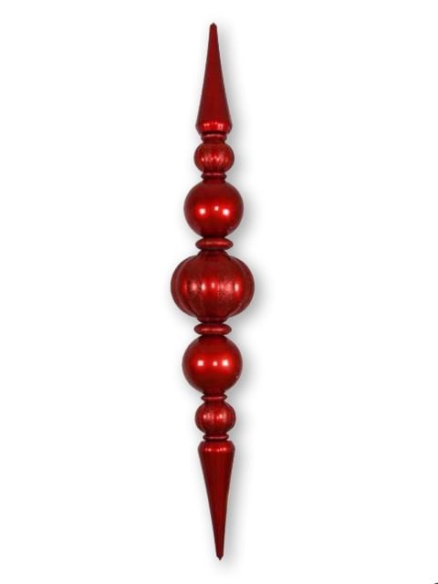 Giant Shatterproof Finial Ornament, Red