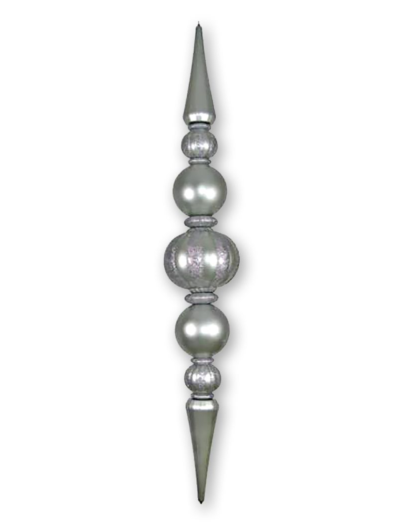 Giant Shatterproof Finial Ornament, Silver
