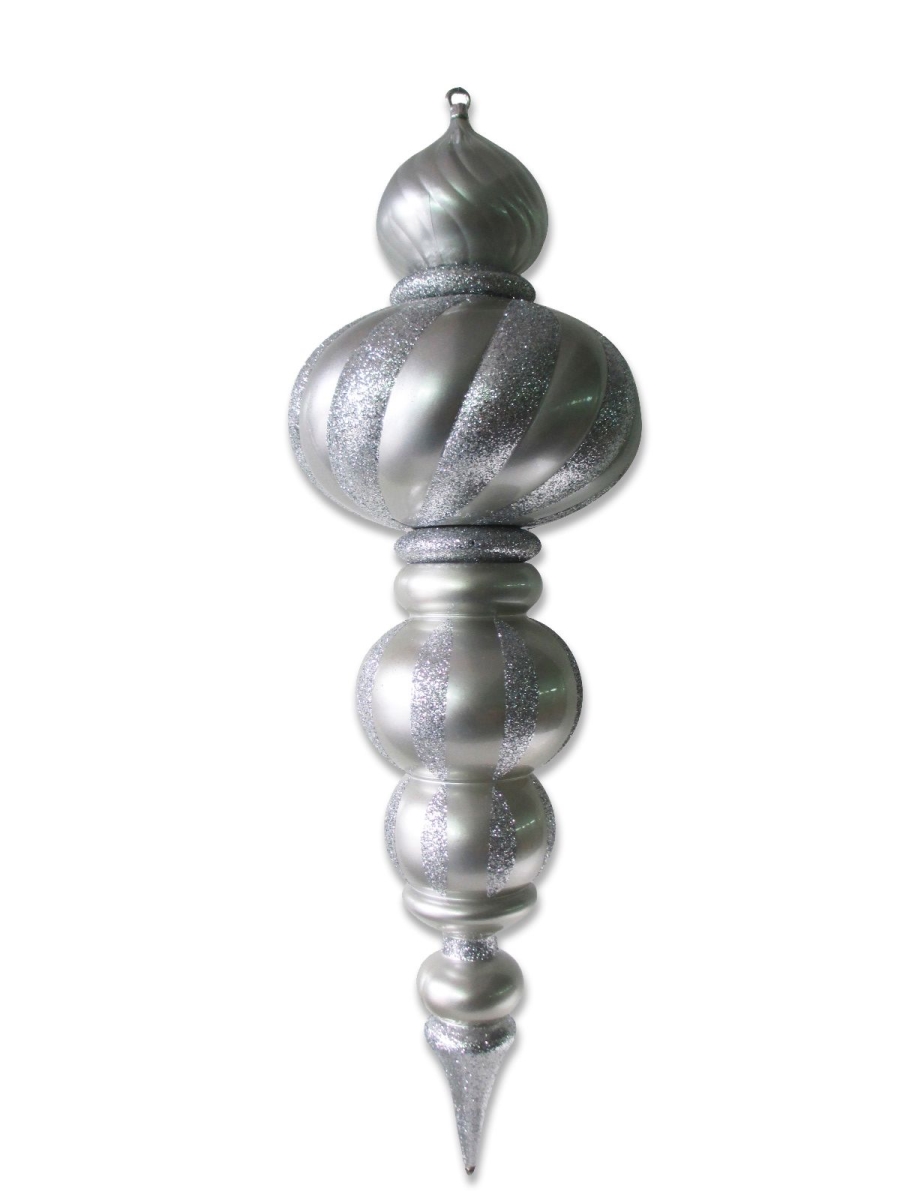 38.5 in. Oversized Shatterproof Finial Ornament, Silver