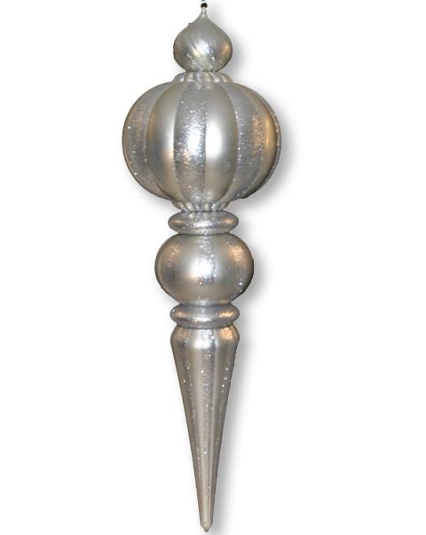 53 in. Oversized Finial Ornament, Silver