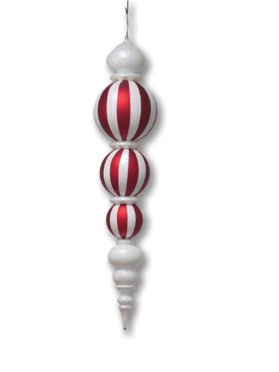 53 in. Oversized Finial Ornament, White