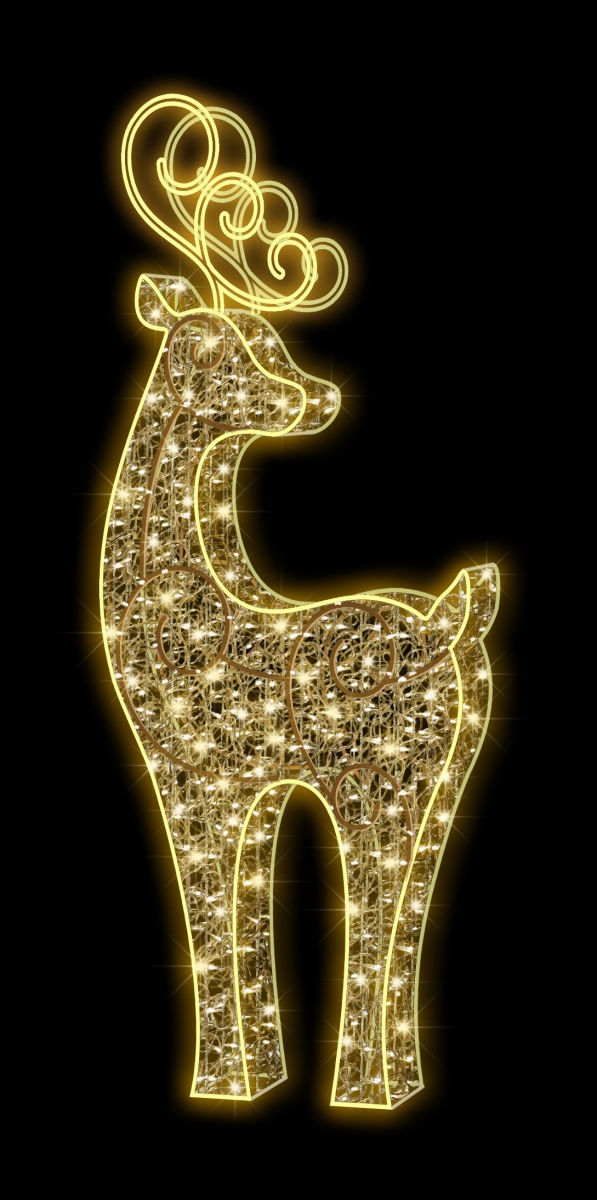 7.5 ft. 3D Deer Warm White Neon Flex