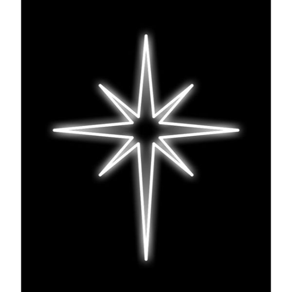 3 ft. Pure White & Warm White LEDs Bethlehem Star