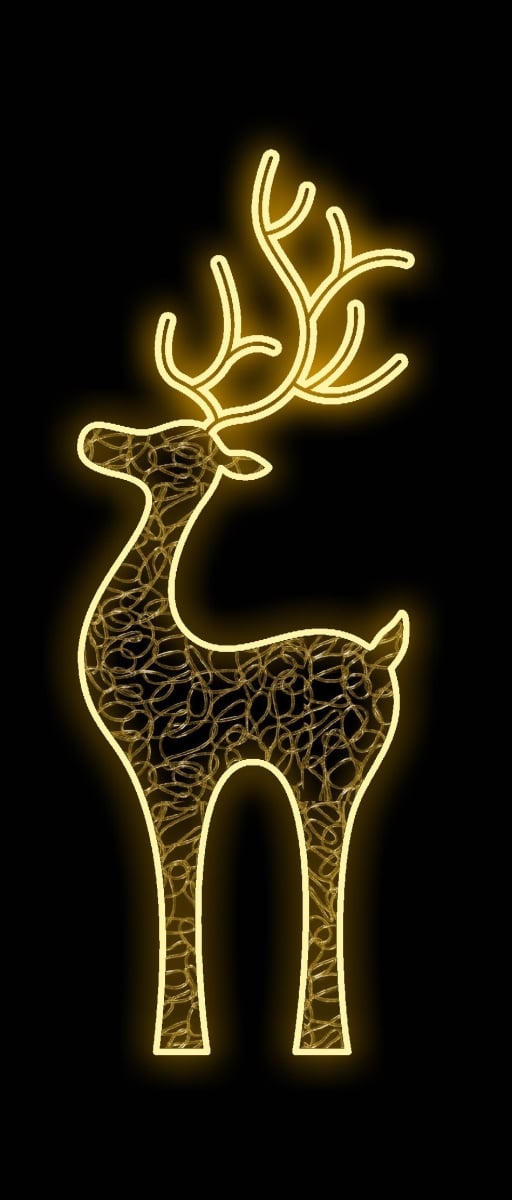 4.5 ft. Deer Neon Flex Ground Mount, Warm White