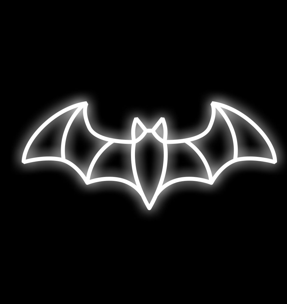 27 in. Bat Motif with Window Display