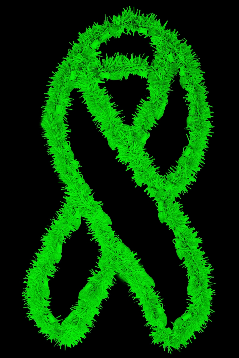3 ft. Garland Awareness Ribbons, Green