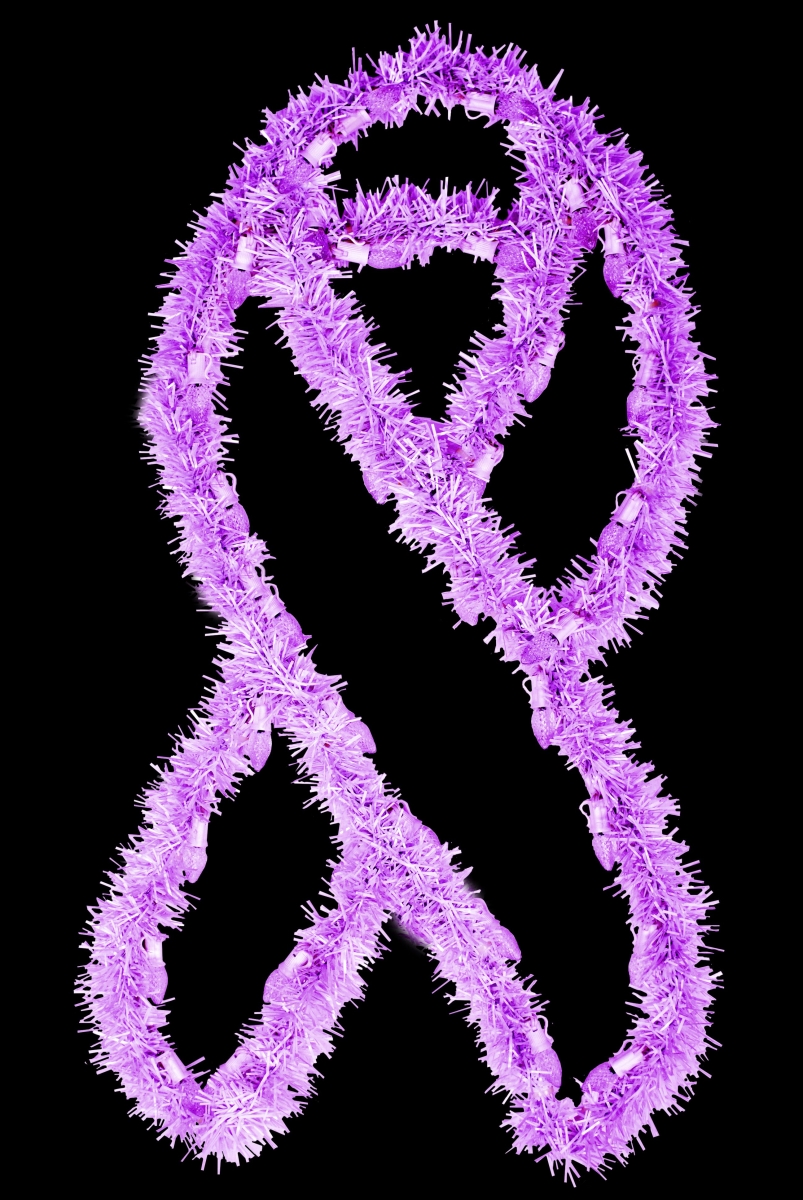 3 ft. Garland Awareness Ribbons, Purple