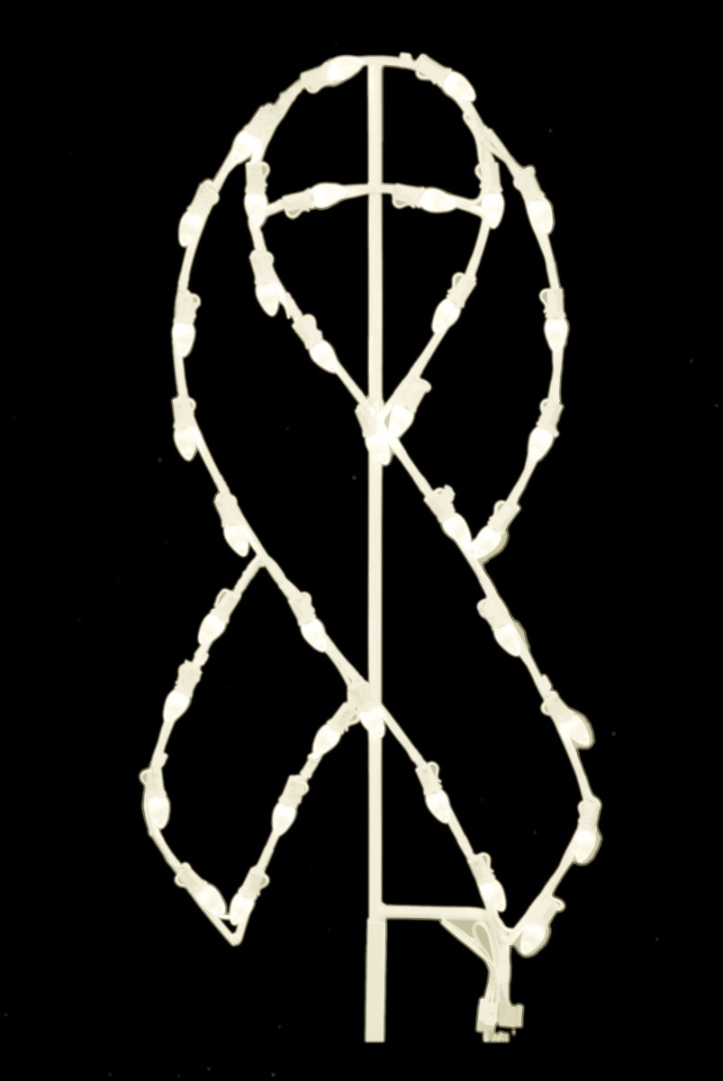 3 ft. Awareness Ribbons, Warm White