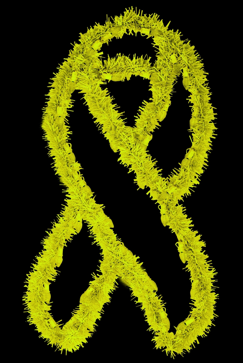 3 ft. Garland Awareness Ribbons, Yellow