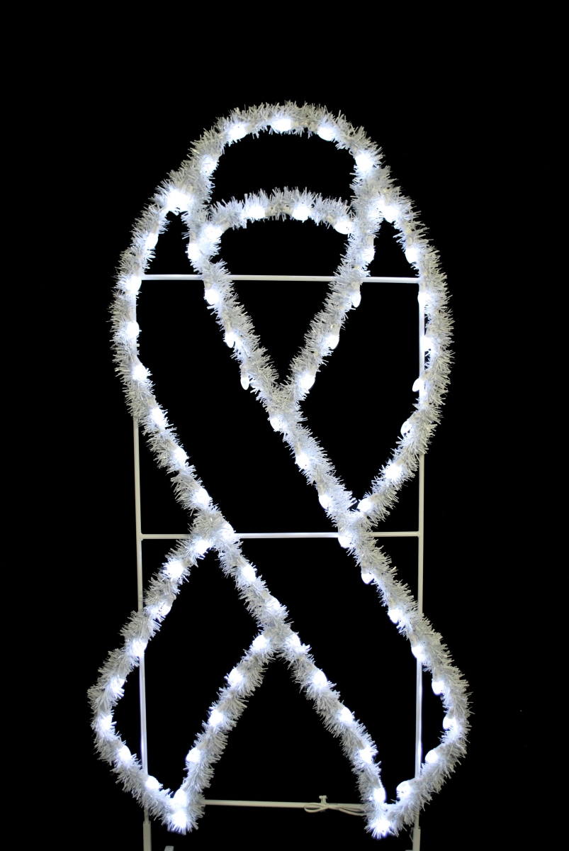 6 ft. Garland Awareness Ribbons, Pure White
