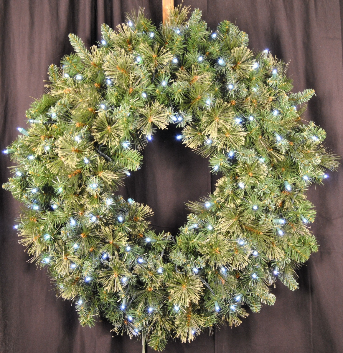 3 ft. Mixed Blend Pre-Lit with LED Lights Wreath, Pure White