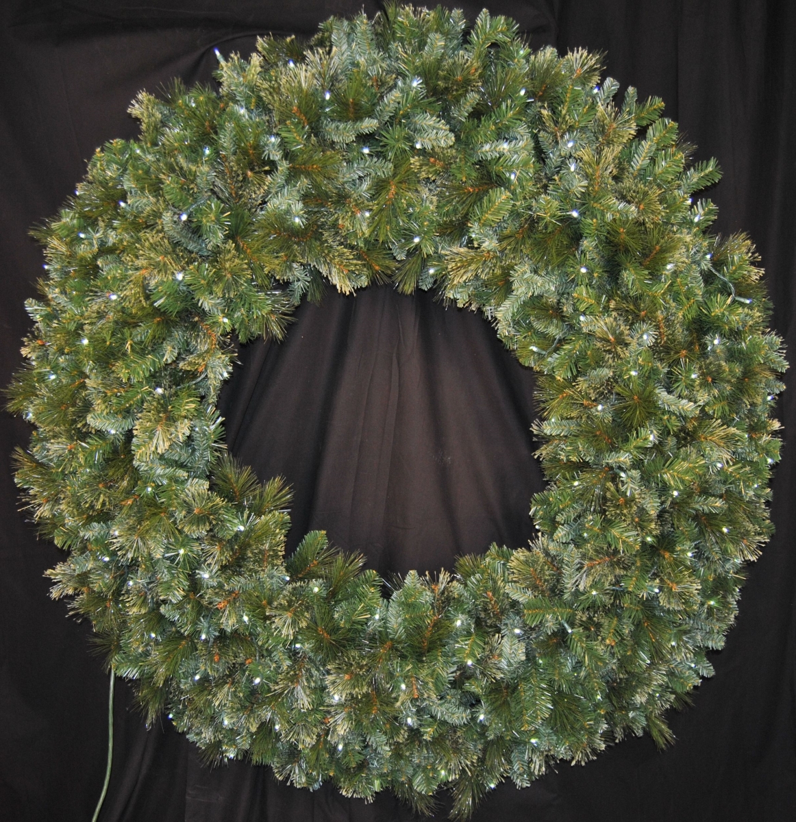 6 ft. Blended Pine Wreath Pre-Lit with LEDs, Pure White