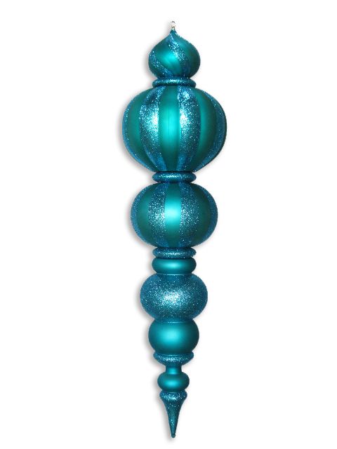 48 in. Oversized Shatterproof Finial Ornament, Aqua