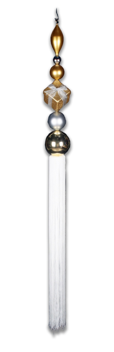 67 in. Dangle Ornament, Gold & Silver