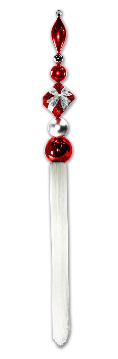 67 in. Dangle Ornament, Red & White