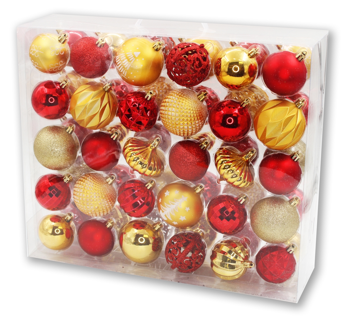 Ball & Onion Ornament, Red & Gold - Pack of 60