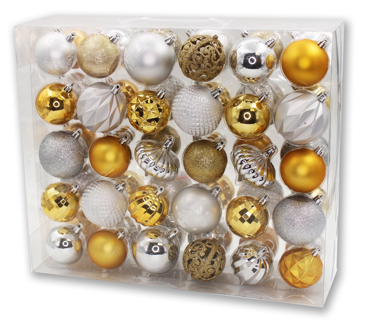 Ball & Onion Ornaments, Gold & Silver - Pack of 60