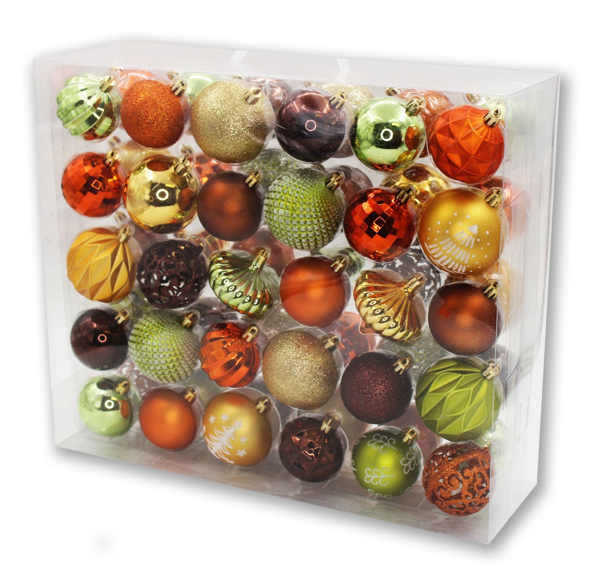 Ball & Onion Ornaments, Lime Green, Copper & Gold - Pack of 60
