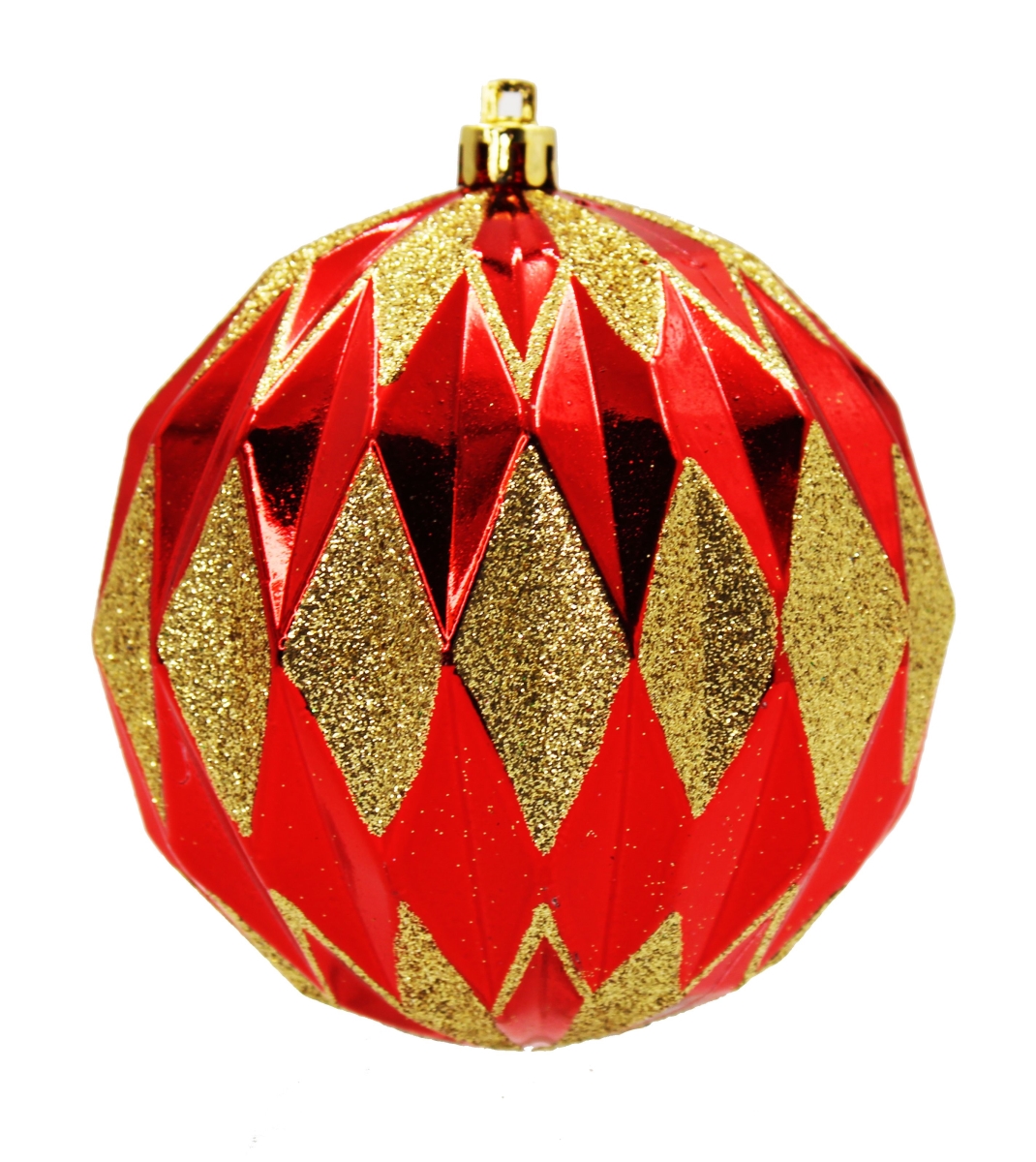 Ball Ornaments, Red & Gold - Pack of 12