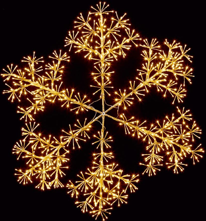 WM-SNFL02-LWW 2 ft. LED Snowflake Wall Mount, Gold