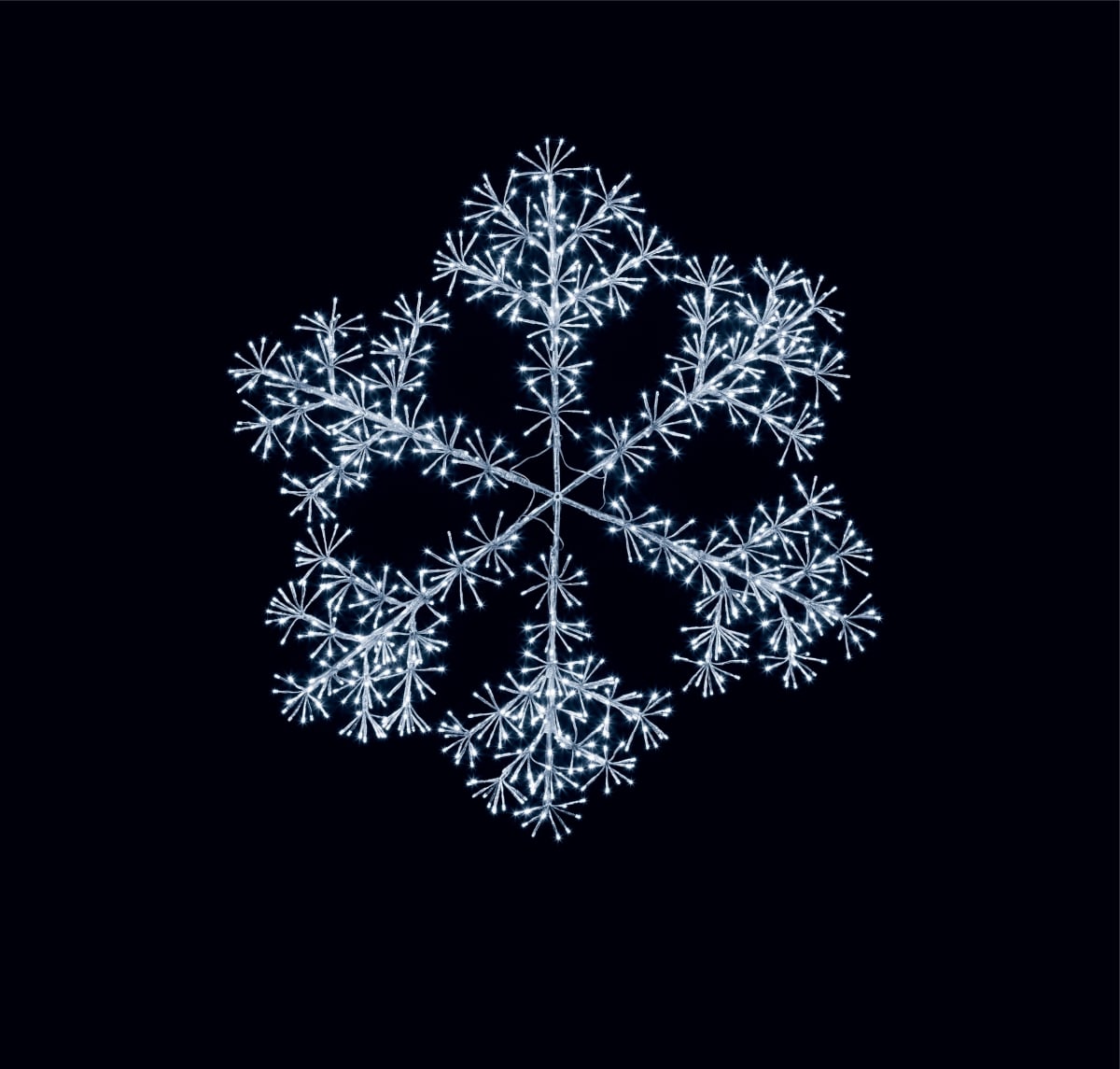 4 ft. LED Snowflake Wall Mount, Gold & Pure White