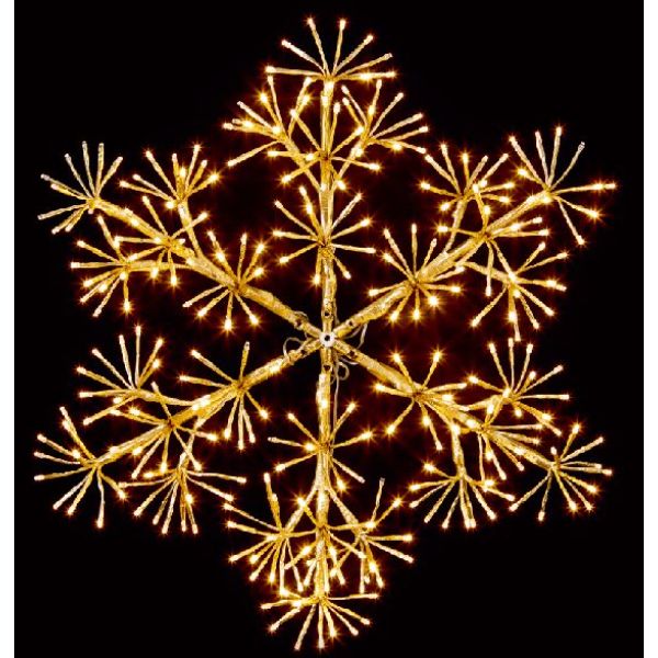 4 ft. LED Snowflake Wall Mount, Gold
